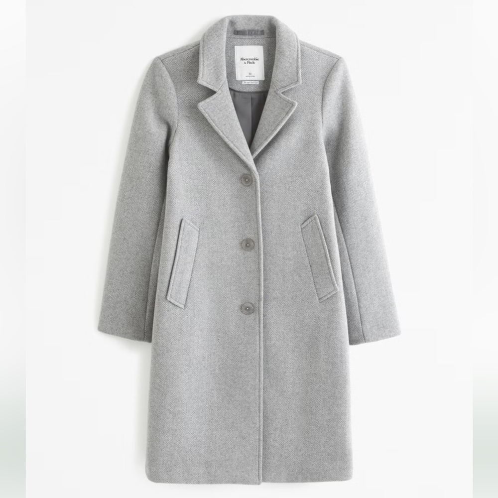 Abercrombie and Fitch Wool-Blend Dad Coat